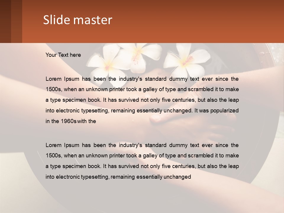 A Group Of People Holding Hands Over A Bowl Of Water With Flowers PowerPoint Template