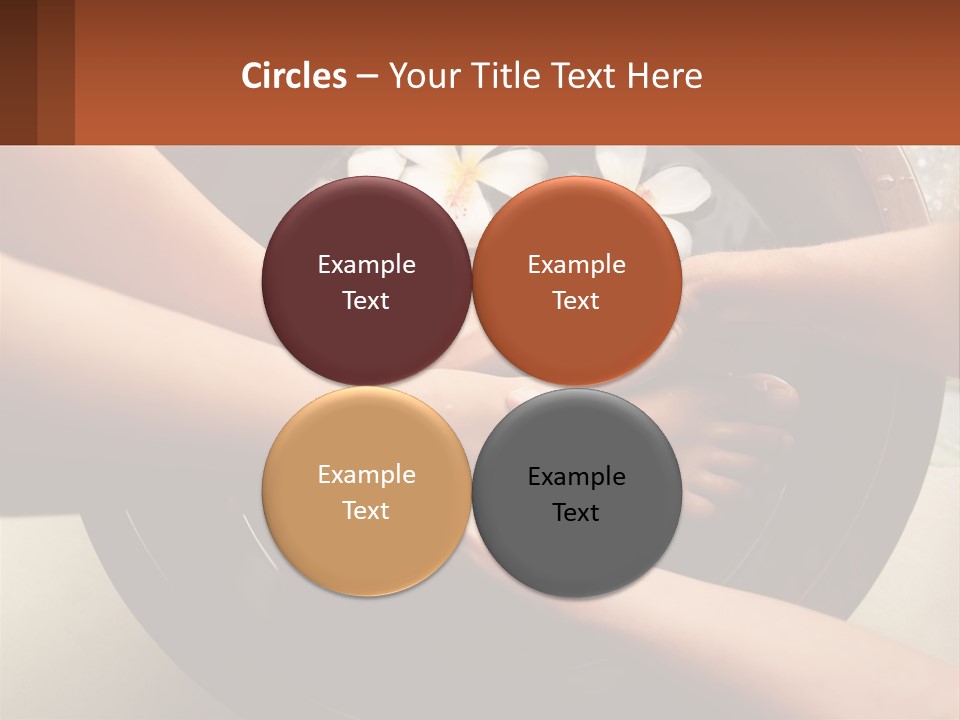 A Group Of People Holding Hands Over A Bowl Of Water With Flowers PowerPoint Template