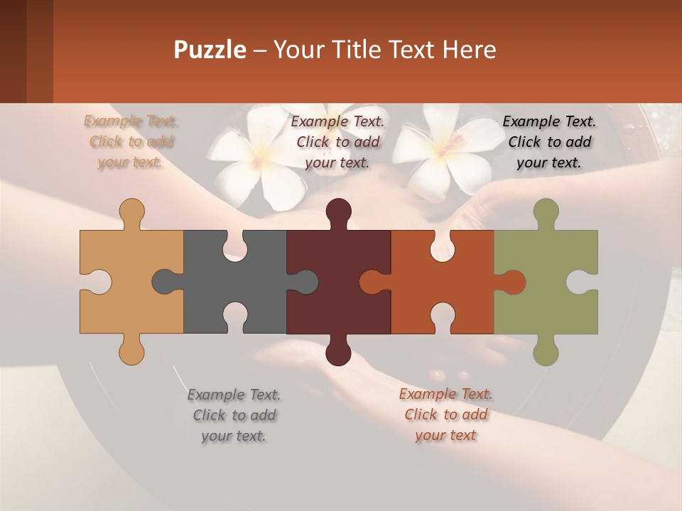 A Group Of People Holding Hands Over A Bowl Of Water With Flowers PowerPoint Template