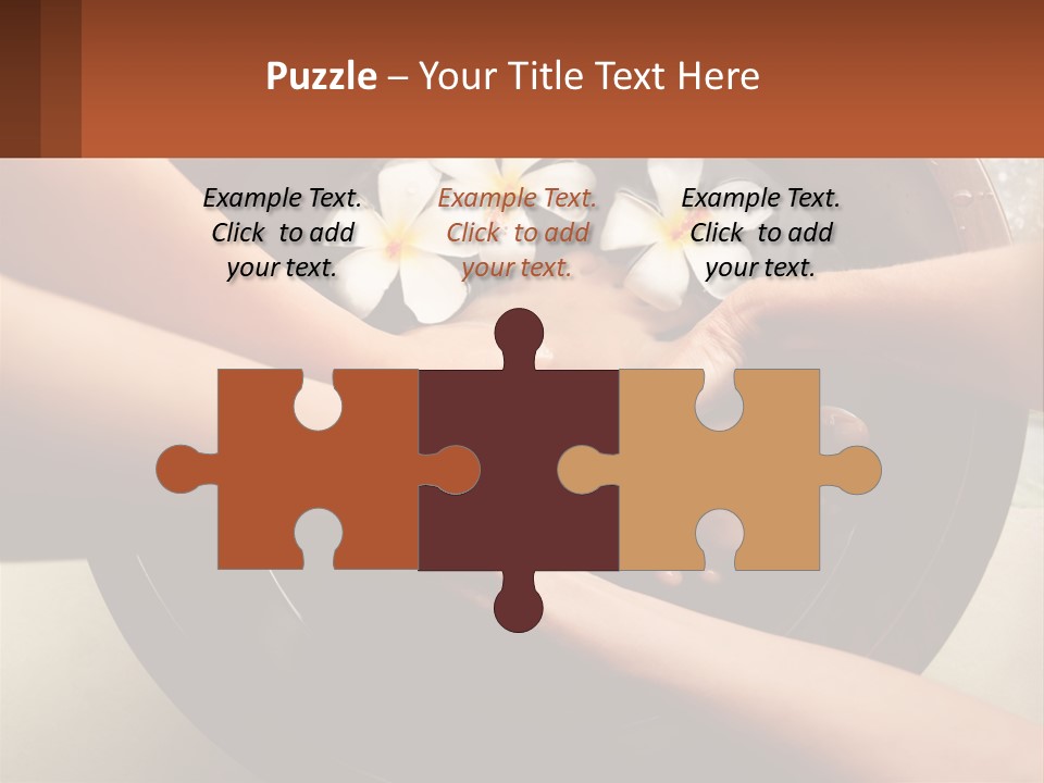 A Group Of People Holding Hands Over A Bowl Of Water With Flowers PowerPoint Template