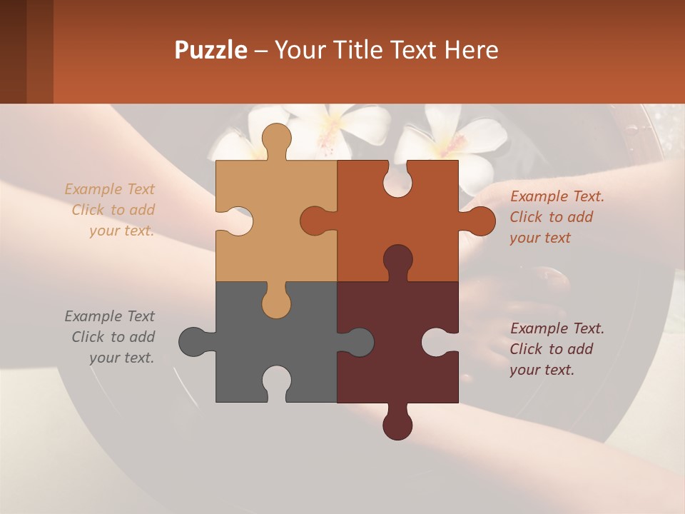 A Group Of People Holding Hands Over A Bowl Of Water With Flowers PowerPoint Template