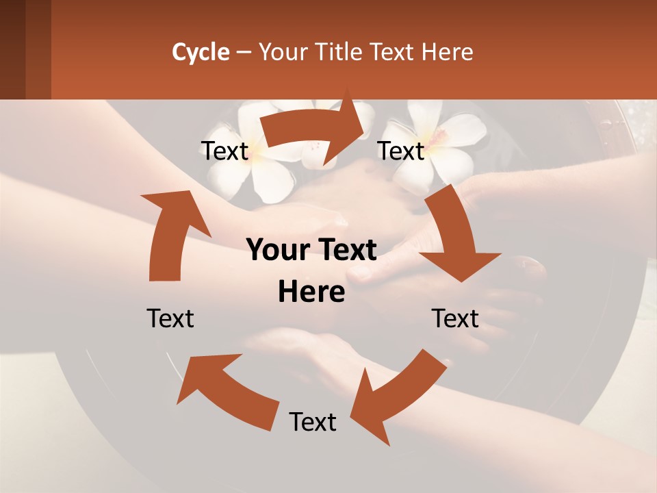 A Group Of People Holding Hands Over A Bowl Of Water With Flowers PowerPoint Template