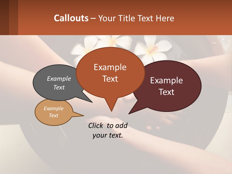 A Group Of People Holding Hands Over A Bowl Of Water With Flowers PowerPoint Template