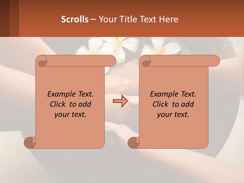 A Group Of People Holding Hands Over A Bowl Of Water With Flowers PowerPoint Template