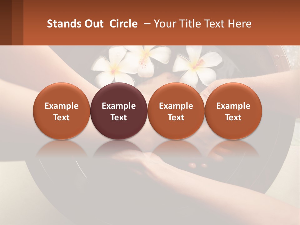 A Group Of People Holding Hands Over A Bowl Of Water With Flowers PowerPoint Template