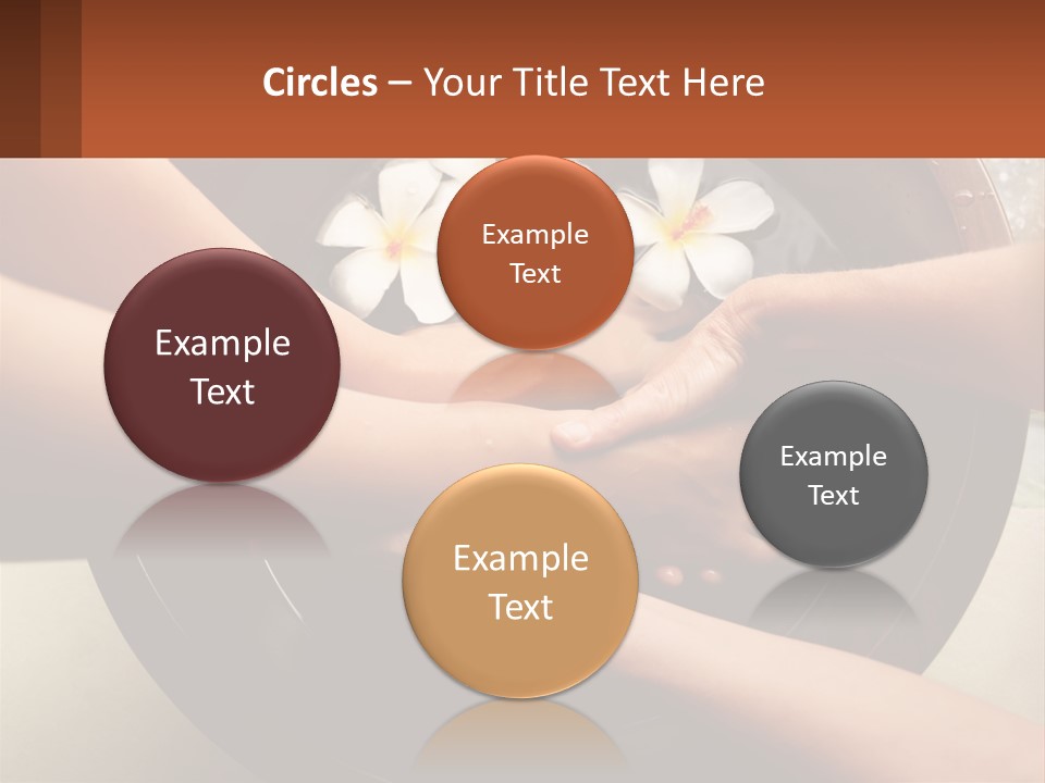 A Group Of People Holding Hands Over A Bowl Of Water With Flowers PowerPoint Template