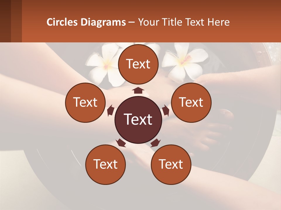 A Group Of People Holding Hands Over A Bowl Of Water With Flowers PowerPoint Template