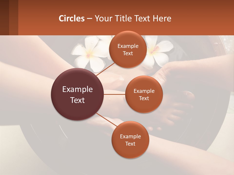 A Group Of People Holding Hands Over A Bowl Of Water With Flowers PowerPoint Template