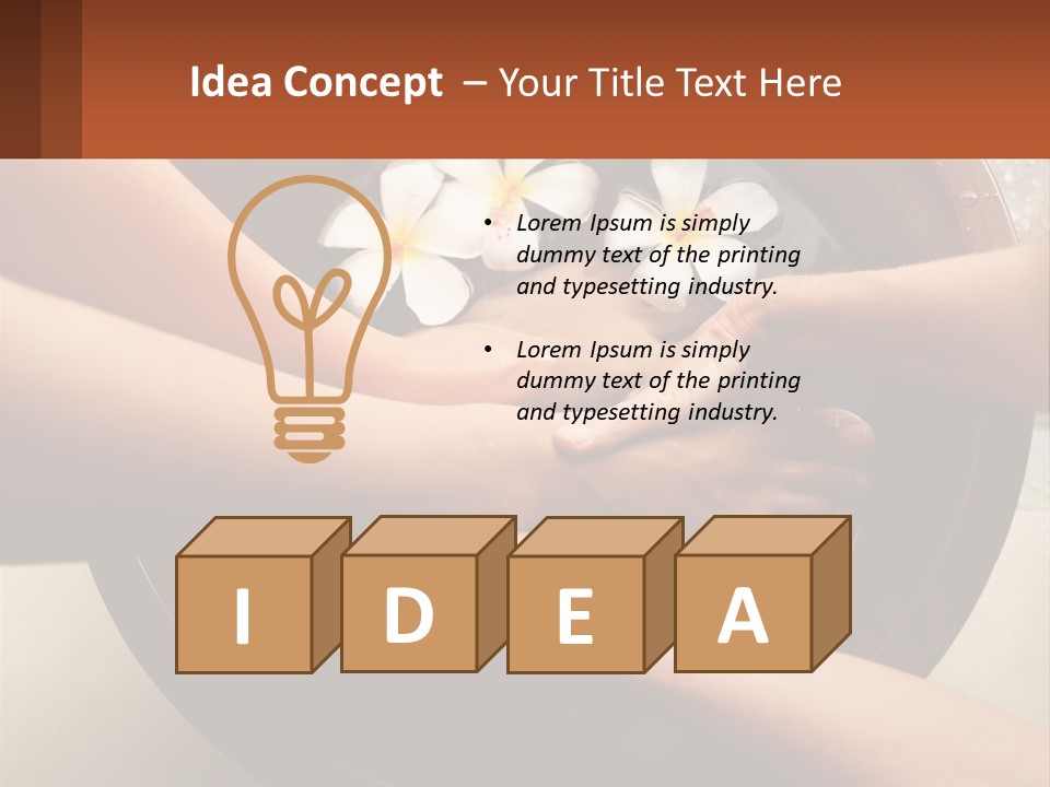 A Group Of People Holding Hands Over A Bowl Of Water With Flowers PowerPoint Template