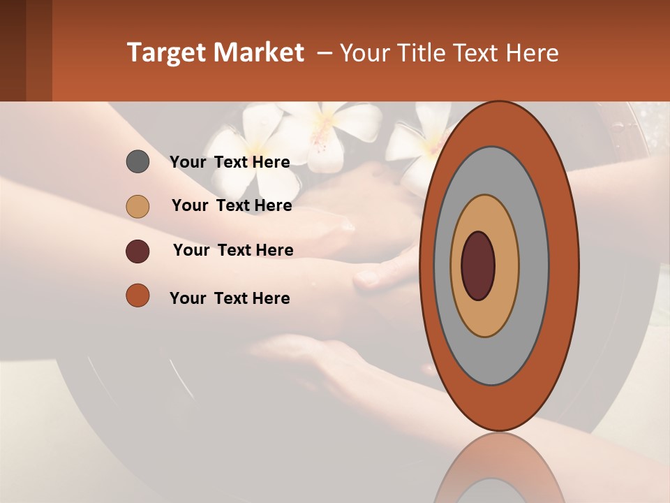 A Group Of People Holding Hands Over A Bowl Of Water With Flowers PowerPoint Template