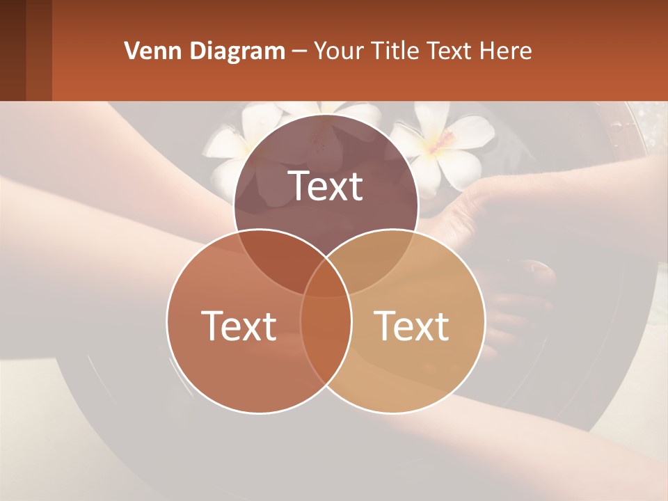 A Group Of People Holding Hands Over A Bowl Of Water With Flowers PowerPoint Template