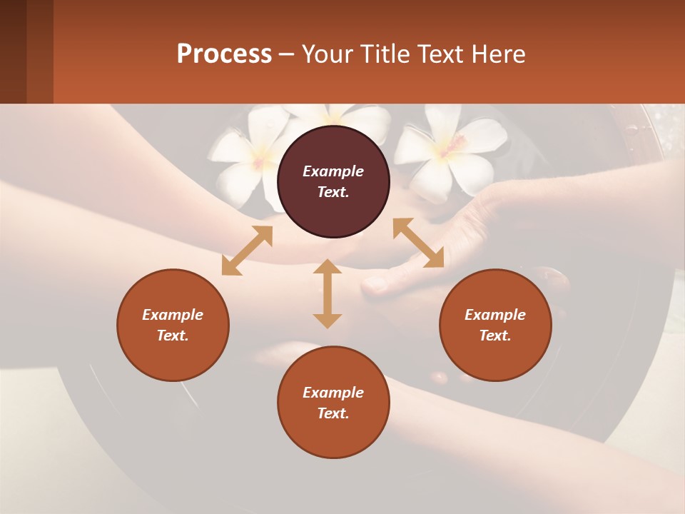 A Group Of People Holding Hands Over A Bowl Of Water With Flowers PowerPoint Template