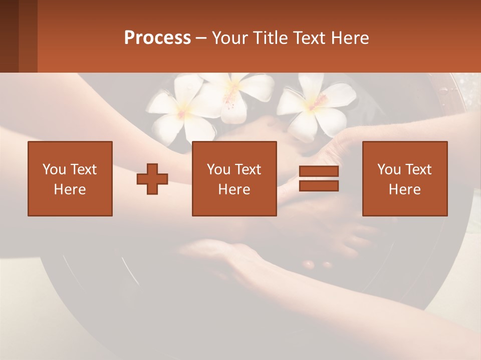 A Group Of People Holding Hands Over A Bowl Of Water With Flowers PowerPoint Template