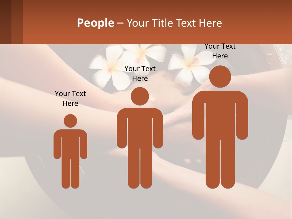 A Group Of People Holding Hands Over A Bowl Of Water With Flowers PowerPoint Template