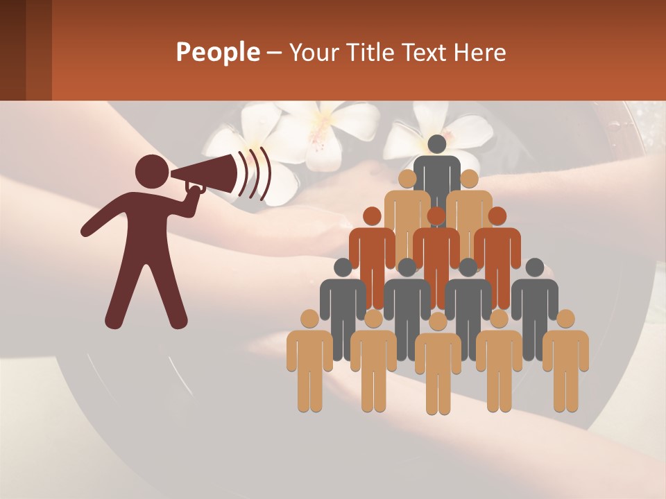 A Group Of People Holding Hands Over A Bowl Of Water With Flowers PowerPoint Template