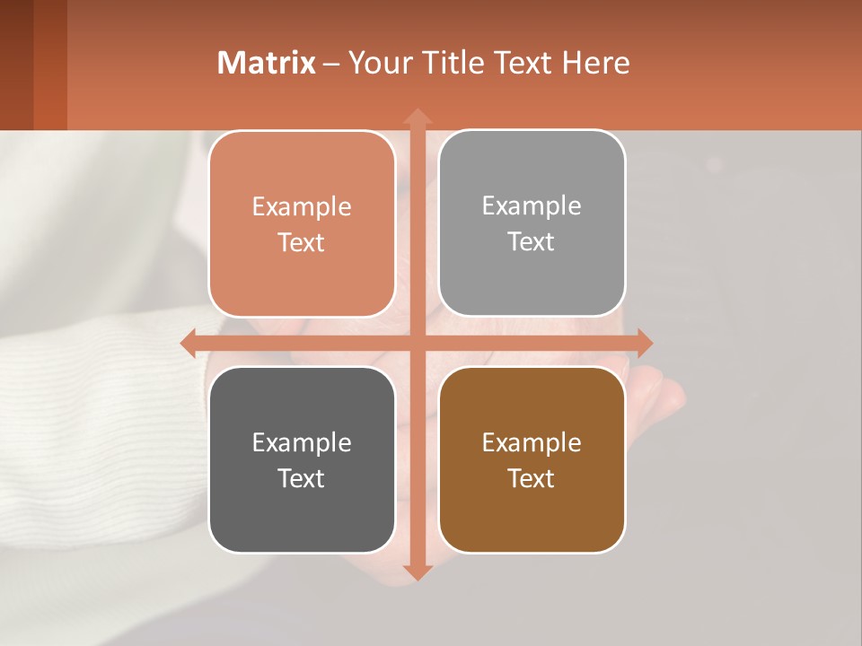 Two Hands Holding Each Other With A Brown Background PowerPoint Template