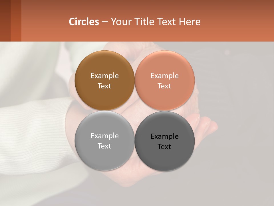 Two Hands Holding Each Other With A Brown Background PowerPoint Template