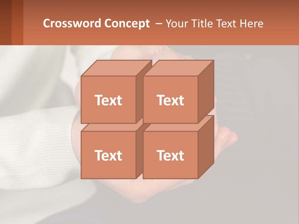 Two Hands Holding Each Other With A Brown Background PowerPoint Template