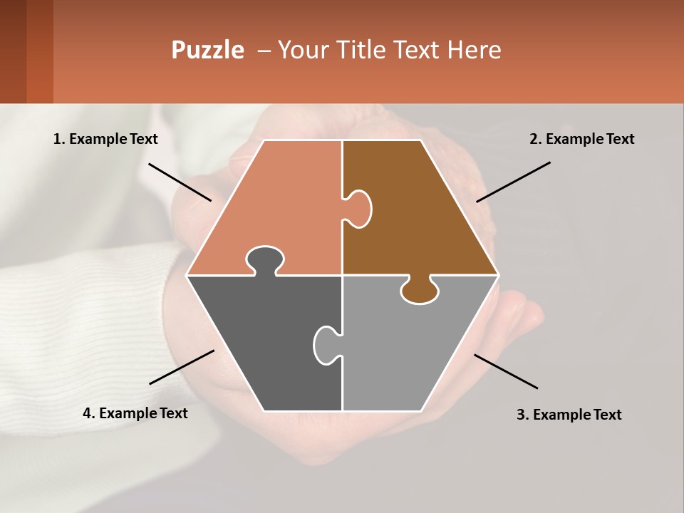 Two Hands Holding Each Other With A Brown Background PowerPoint Template