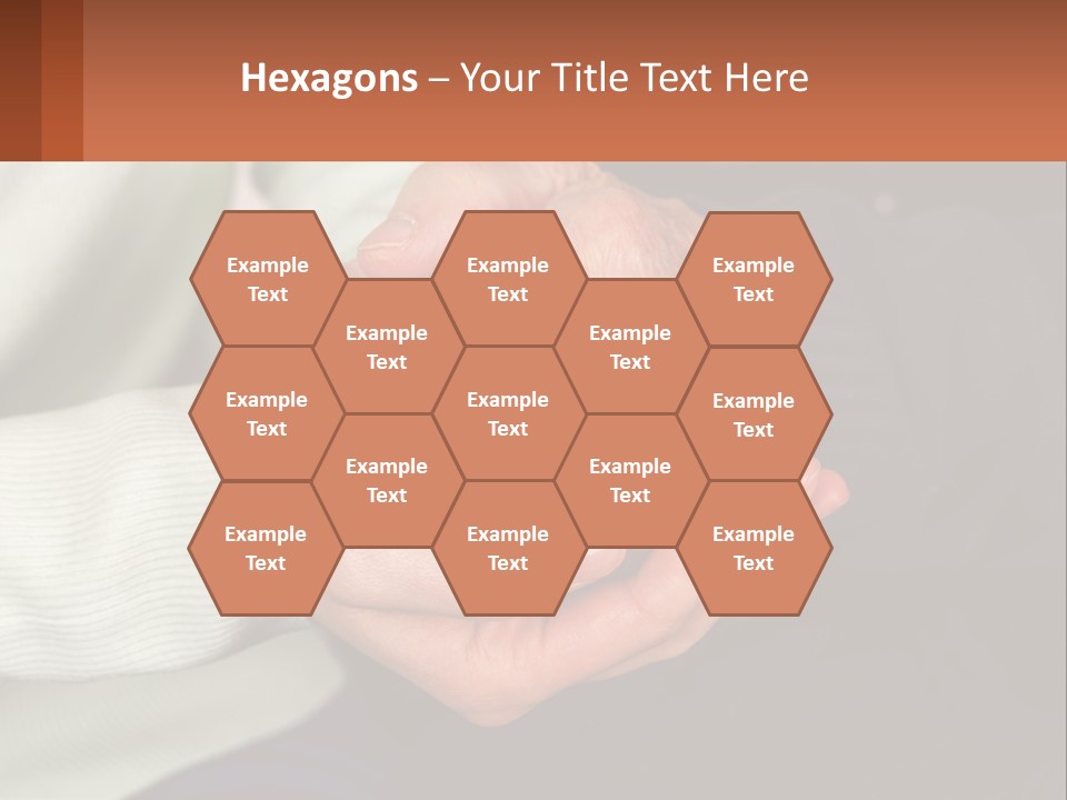 Two Hands Holding Each Other With A Brown Background PowerPoint Template