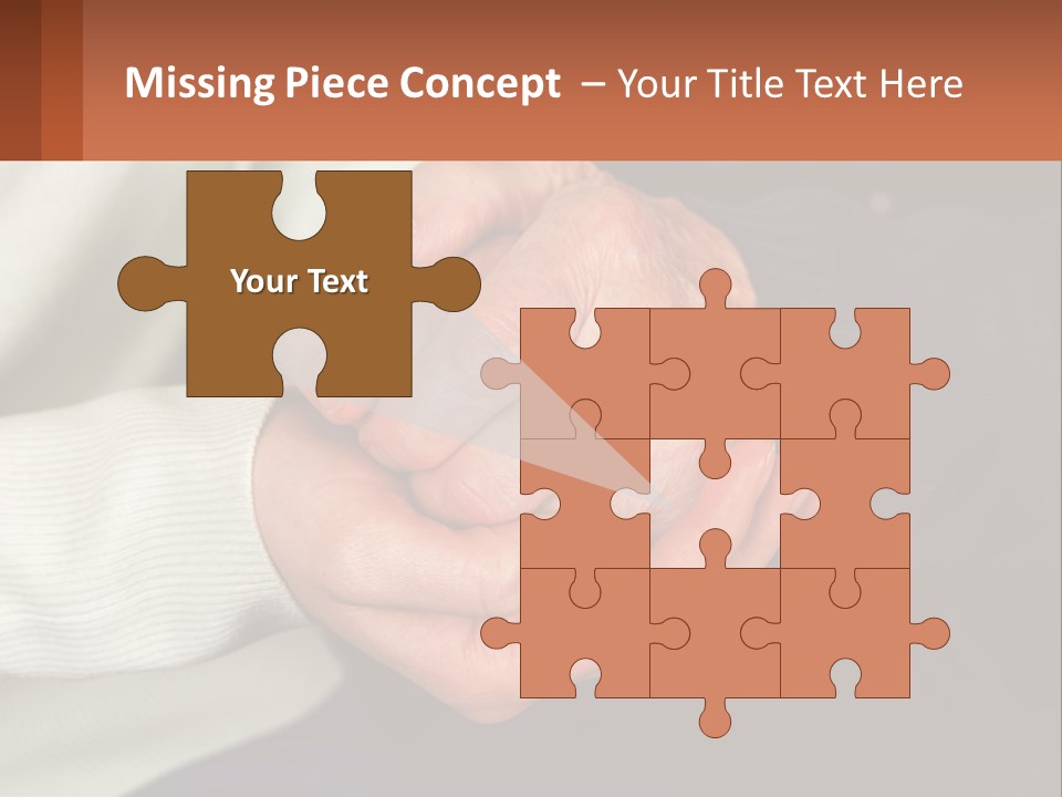 Two Hands Holding Each Other With A Brown Background PowerPoint Template