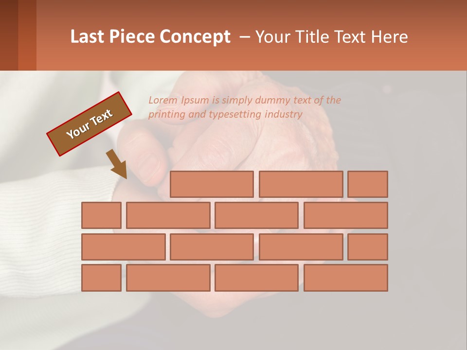 Two Hands Holding Each Other With A Brown Background PowerPoint Template