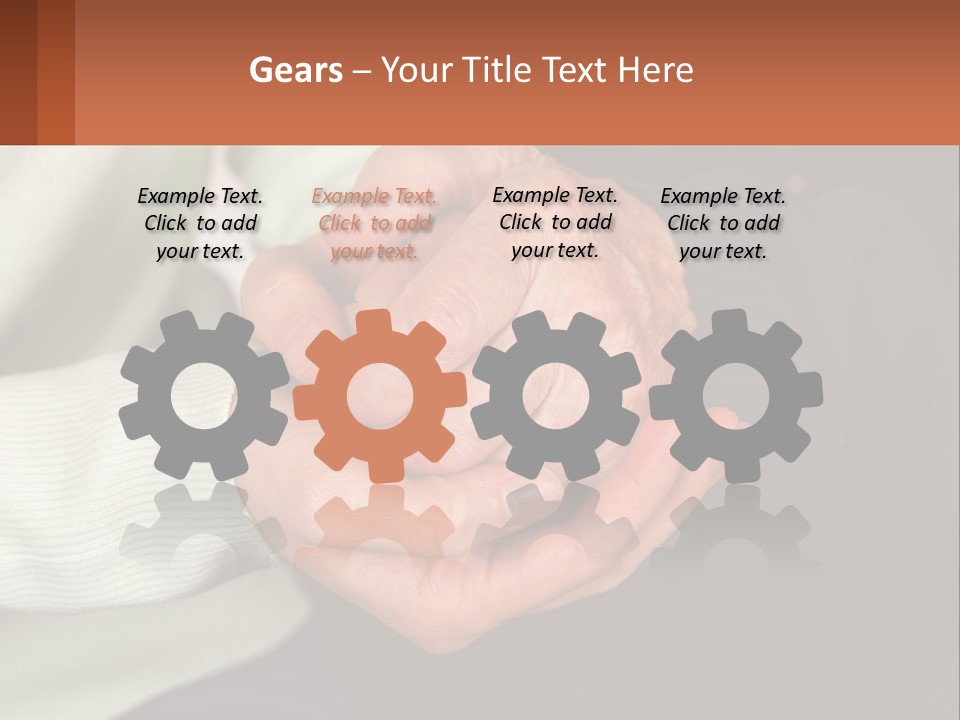 Two Hands Holding Each Other With A Brown Background PowerPoint Template