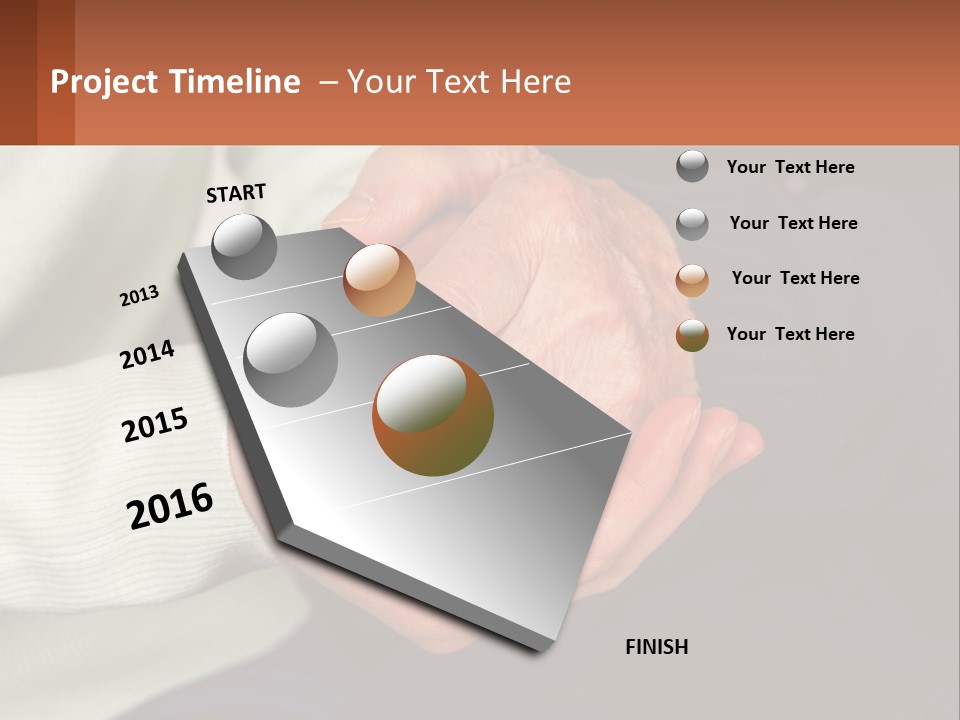 Two Hands Holding Each Other With A Brown Background PowerPoint Template