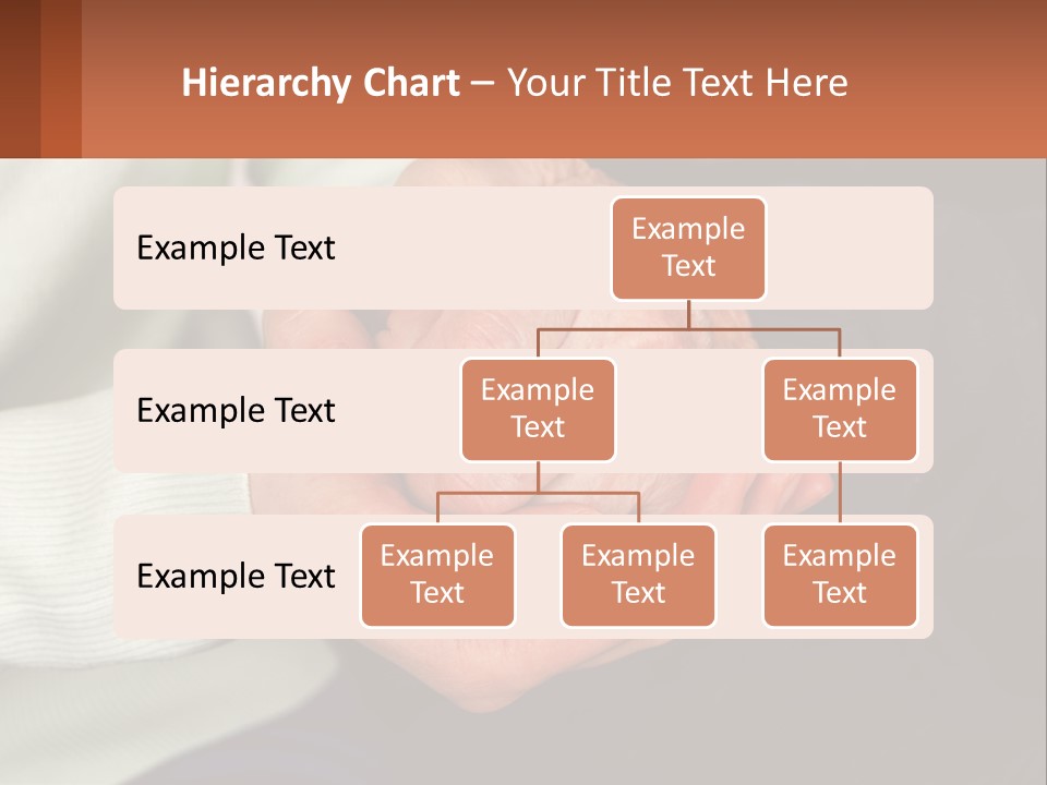 Two Hands Holding Each Other With A Brown Background PowerPoint Template