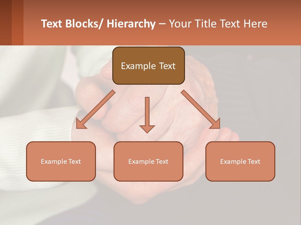 Two Hands Holding Each Other With A Brown Background PowerPoint Template