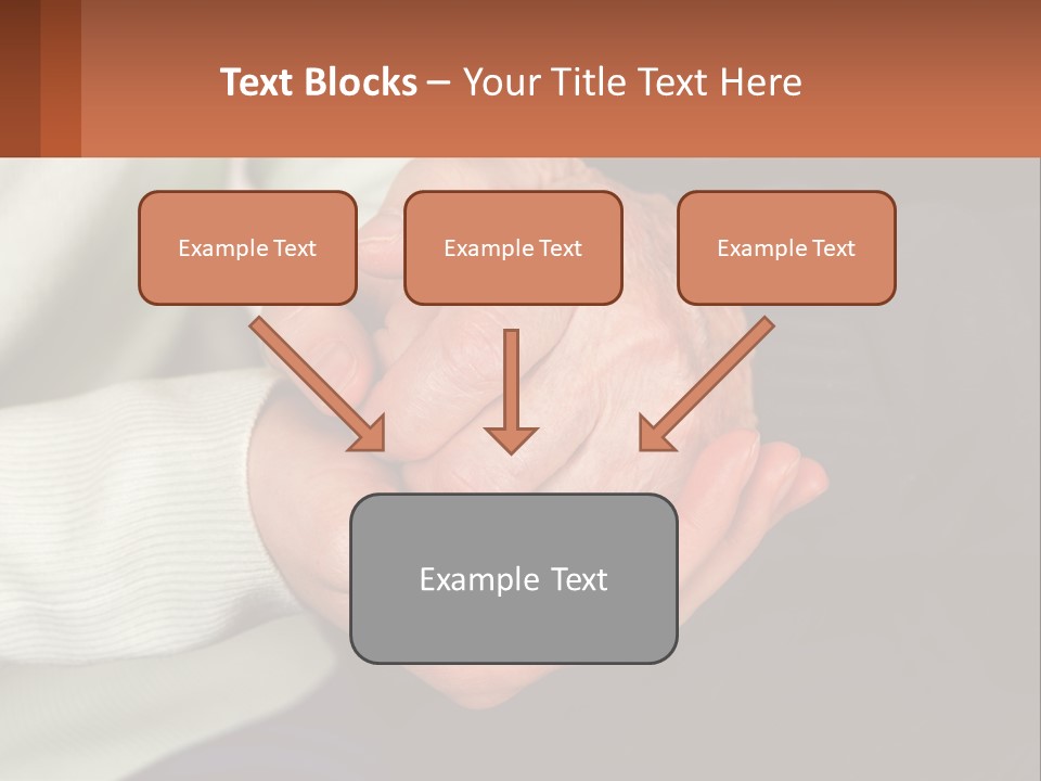 Two Hands Holding Each Other With A Brown Background PowerPoint Template