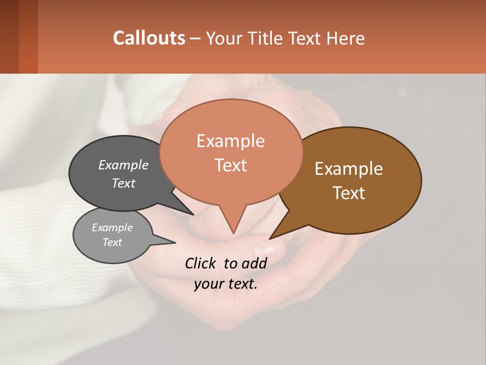 Two Hands Holding Each Other With A Brown Background PowerPoint Template