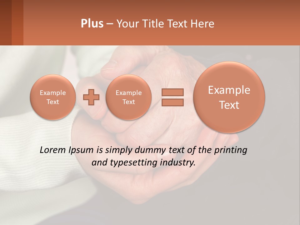 Two Hands Holding Each Other With A Brown Background PowerPoint Template