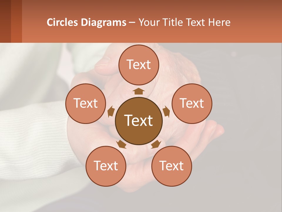 Two Hands Holding Each Other With A Brown Background PowerPoint Template