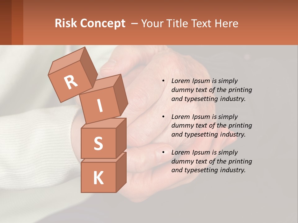 Two Hands Holding Each Other With A Brown Background PowerPoint Template