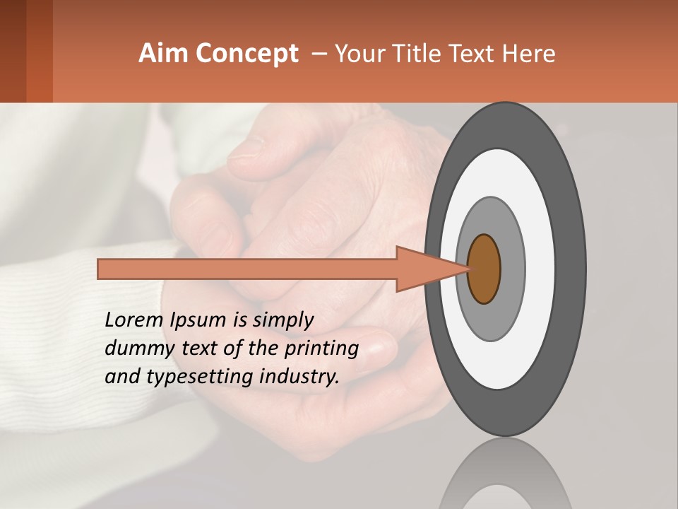 Two Hands Holding Each Other With A Brown Background PowerPoint Template