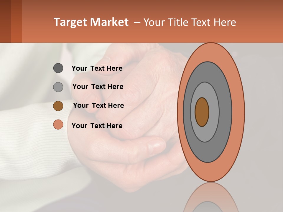 Two Hands Holding Each Other With A Brown Background PowerPoint Template