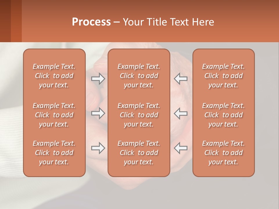 Two Hands Holding Each Other With A Brown Background PowerPoint Template
