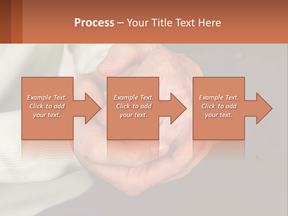 Two Hands Holding Each Other With A Brown Background PowerPoint Template