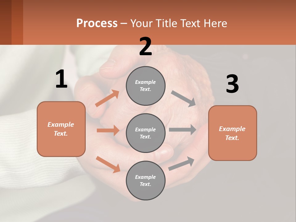 Two Hands Holding Each Other With A Brown Background PowerPoint Template