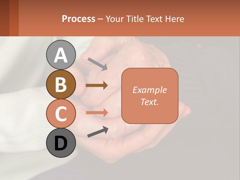 Two Hands Holding Each Other With A Brown Background PowerPoint Template