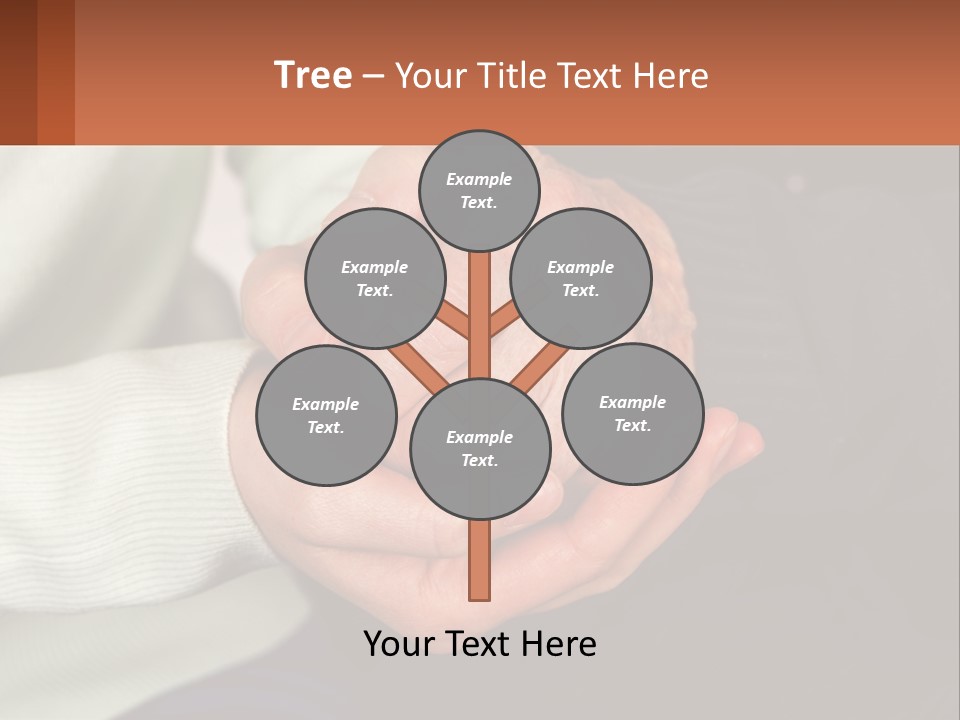 Two Hands Holding Each Other With A Brown Background PowerPoint Template