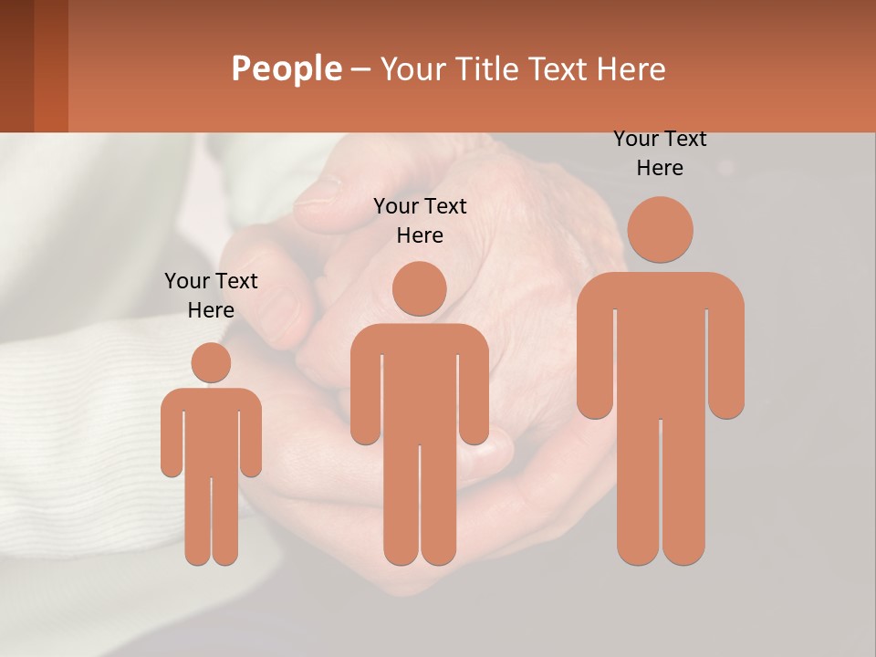 Two Hands Holding Each Other With A Brown Background PowerPoint Template