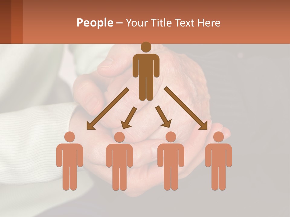 Two Hands Holding Each Other With A Brown Background PowerPoint Template