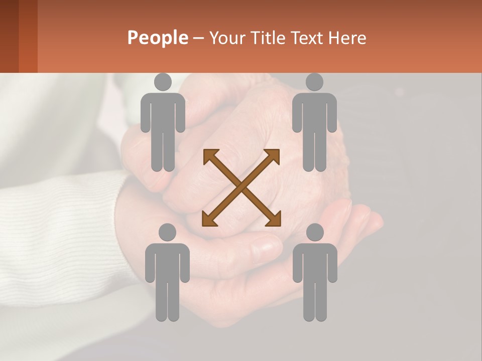 Two Hands Holding Each Other With A Brown Background PowerPoint Template