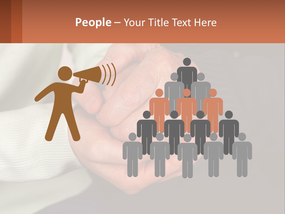 Two Hands Holding Each Other With A Brown Background PowerPoint Template