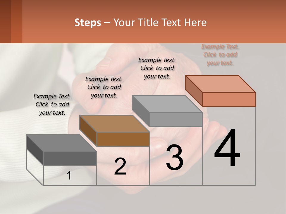 Two Hands Holding Each Other With A Brown Background PowerPoint Template
