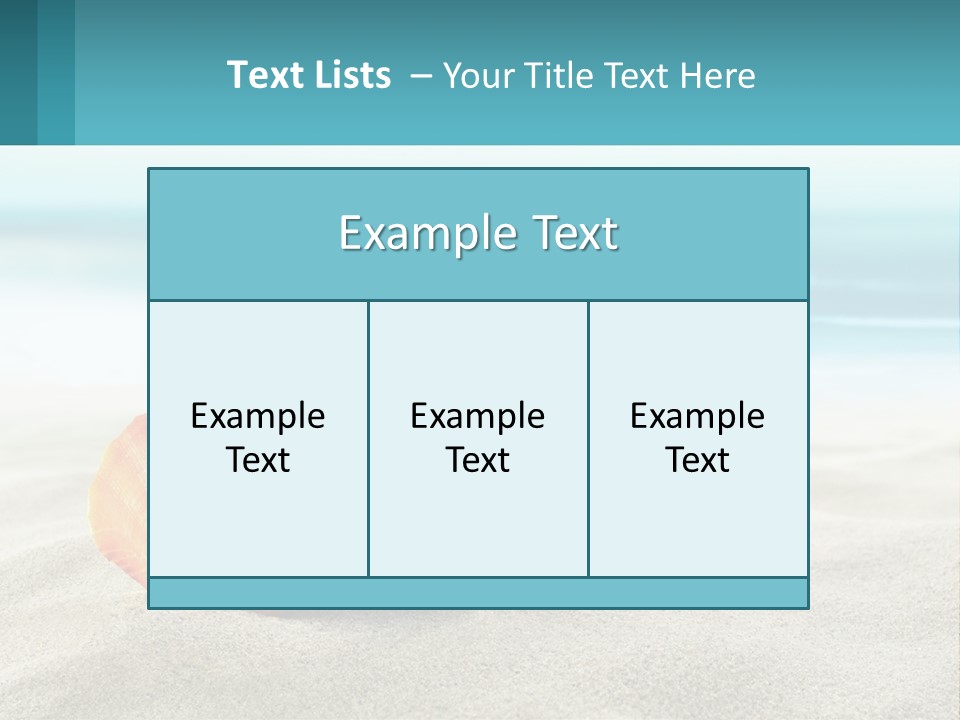 A Seashell On A Sandy Beach With The Ocean In The Background PowerPoint Template