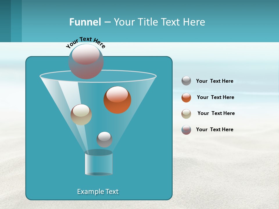 A Seashell On A Sandy Beach With The Ocean In The Background PowerPoint Template