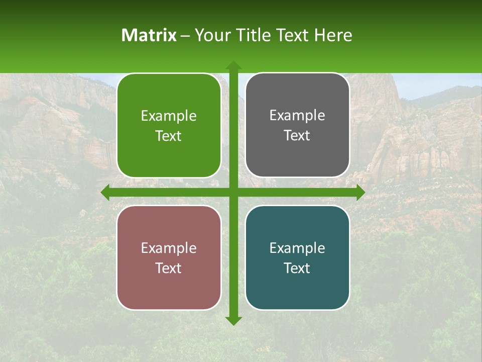 A Mountain Range With Trees And Rocks In The Background PowerPoint Template